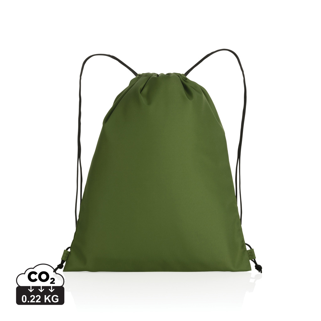 Sac cordelettes rPET 190T publicitaire Impact Vert 